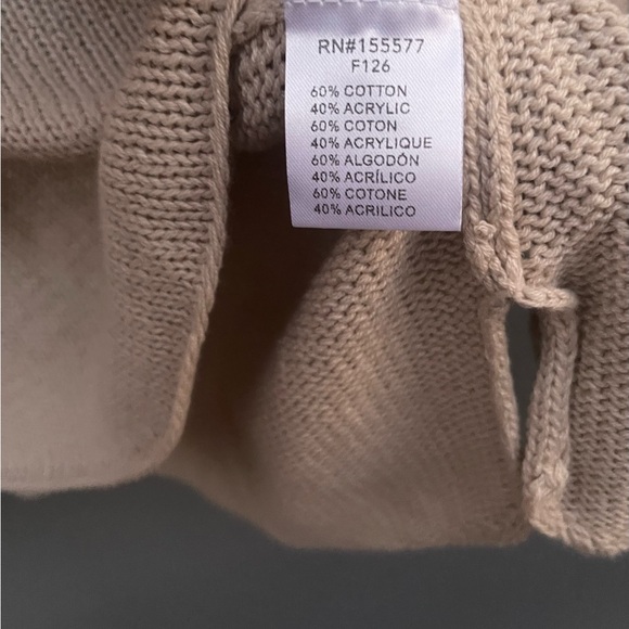 Monrow Tan Knit Sweater with White 'BEACH' Text - Picture 6 of 7